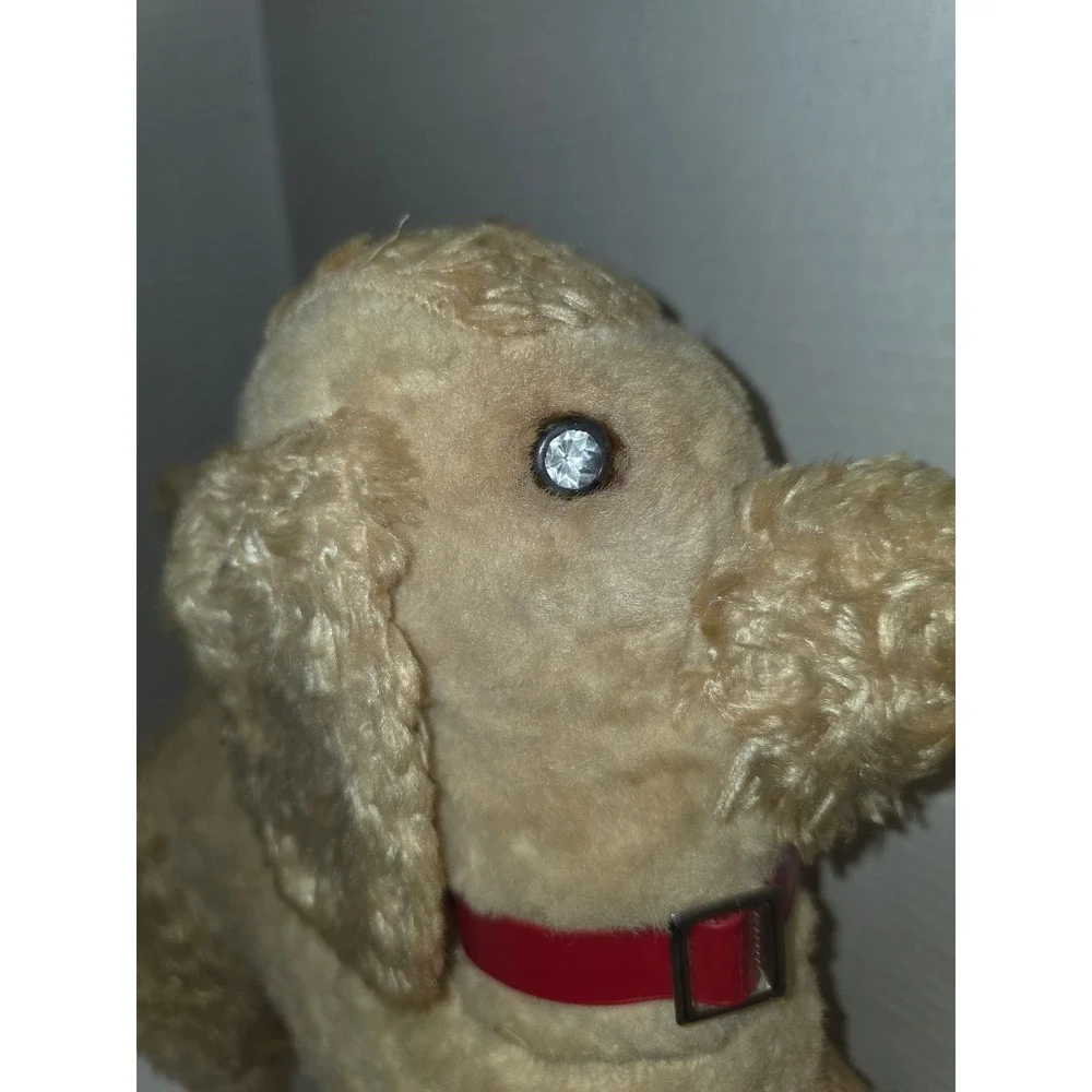 vintage mid-century mohair stuffed poodle toy 1950s